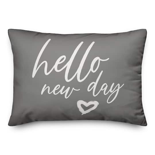 20" Hello New Day Throw Pillow